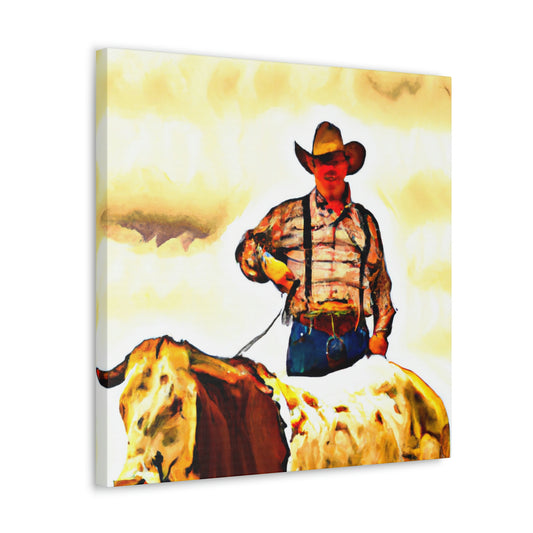 Cowhide's Rustic Charm - Canvas