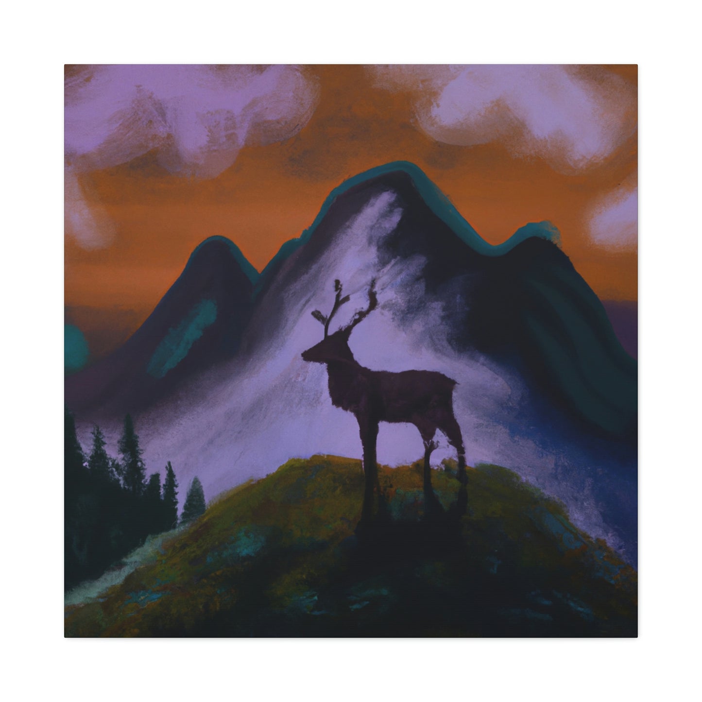 Deer in Expressionism - Canvas