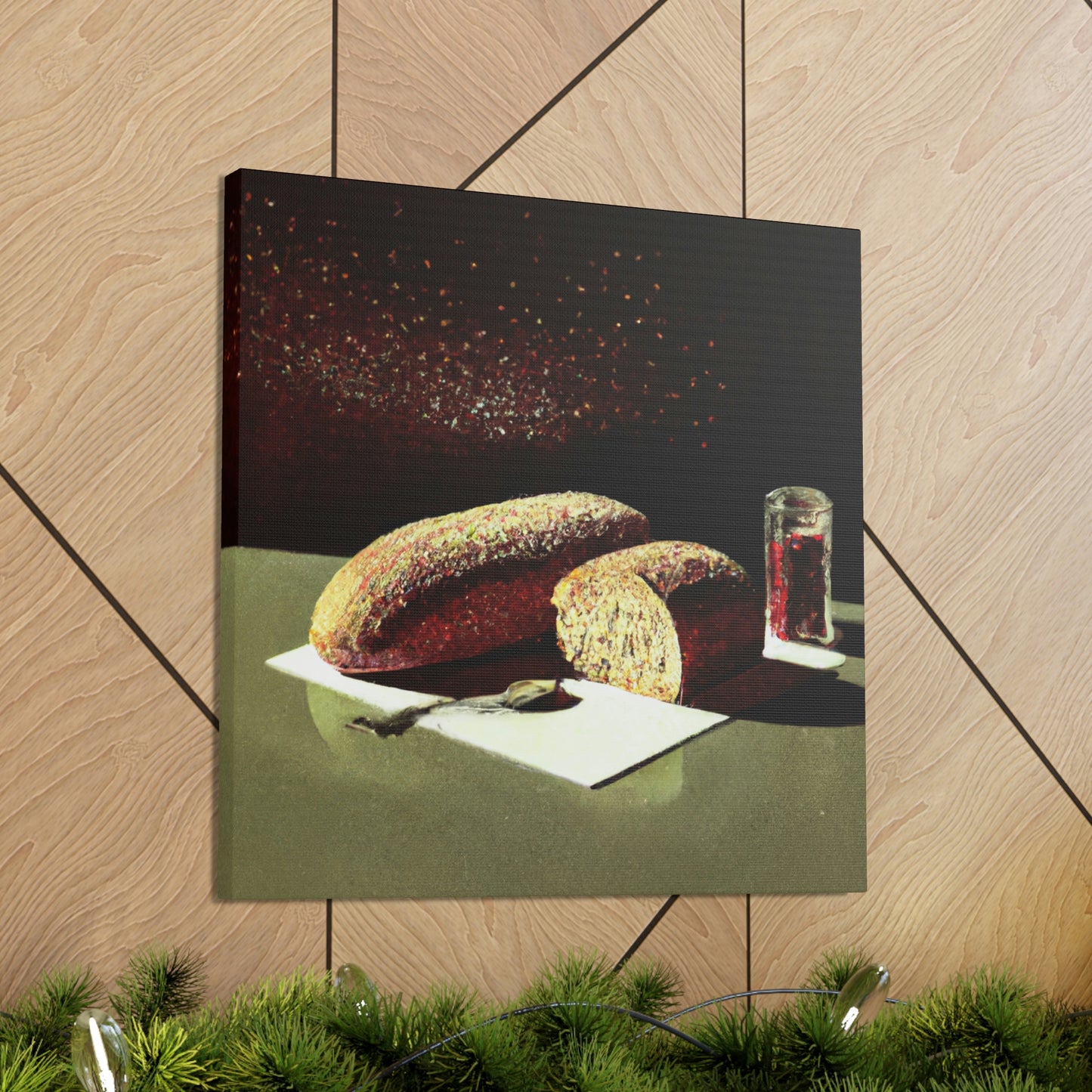 Bread in Pointillism - Canvas