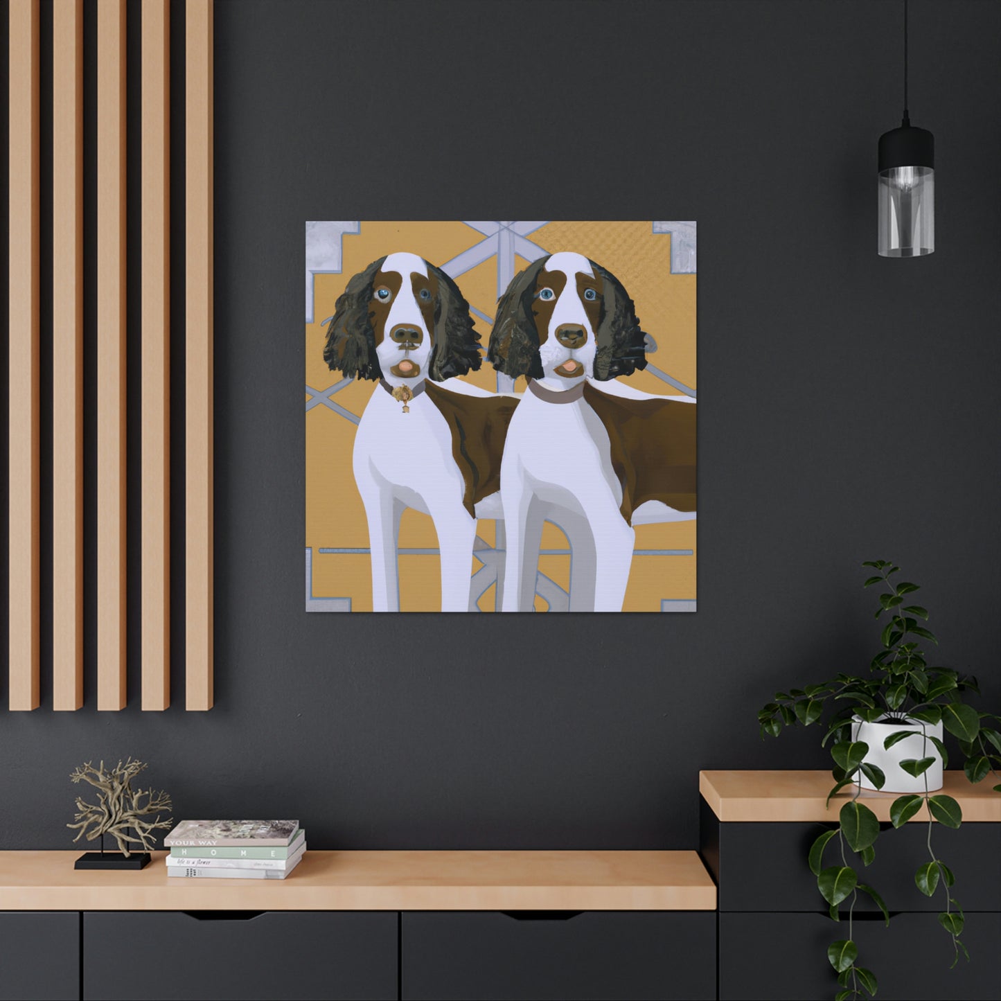 "Springer in Style Deco" - Canvas