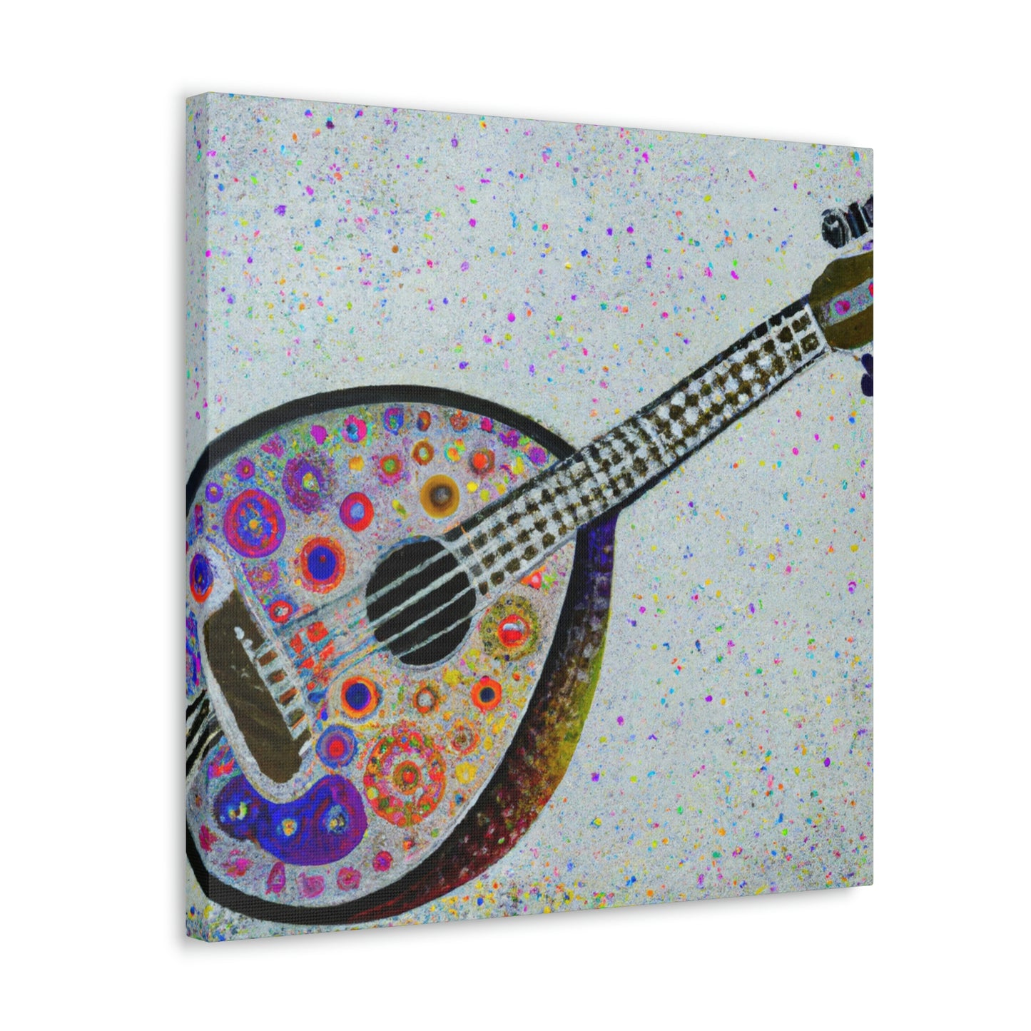 Mandolin in Pointillism - Canvas