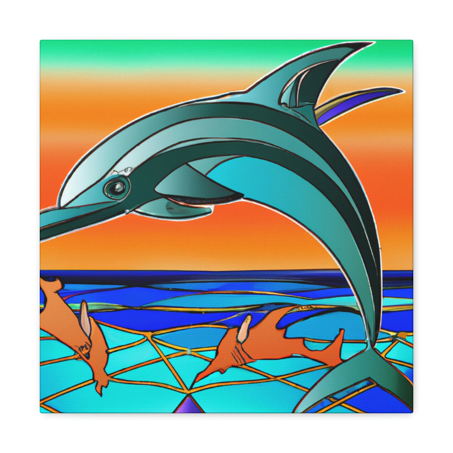 Gliding Dolphin Majesty - Canvas