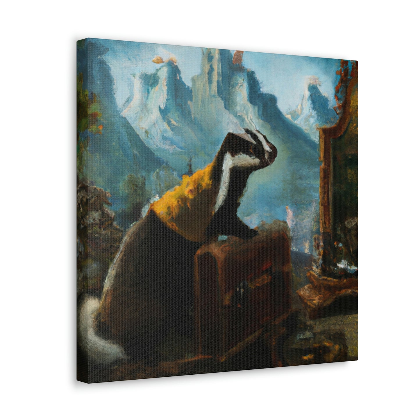 Badger in Steampunk World - Canvas