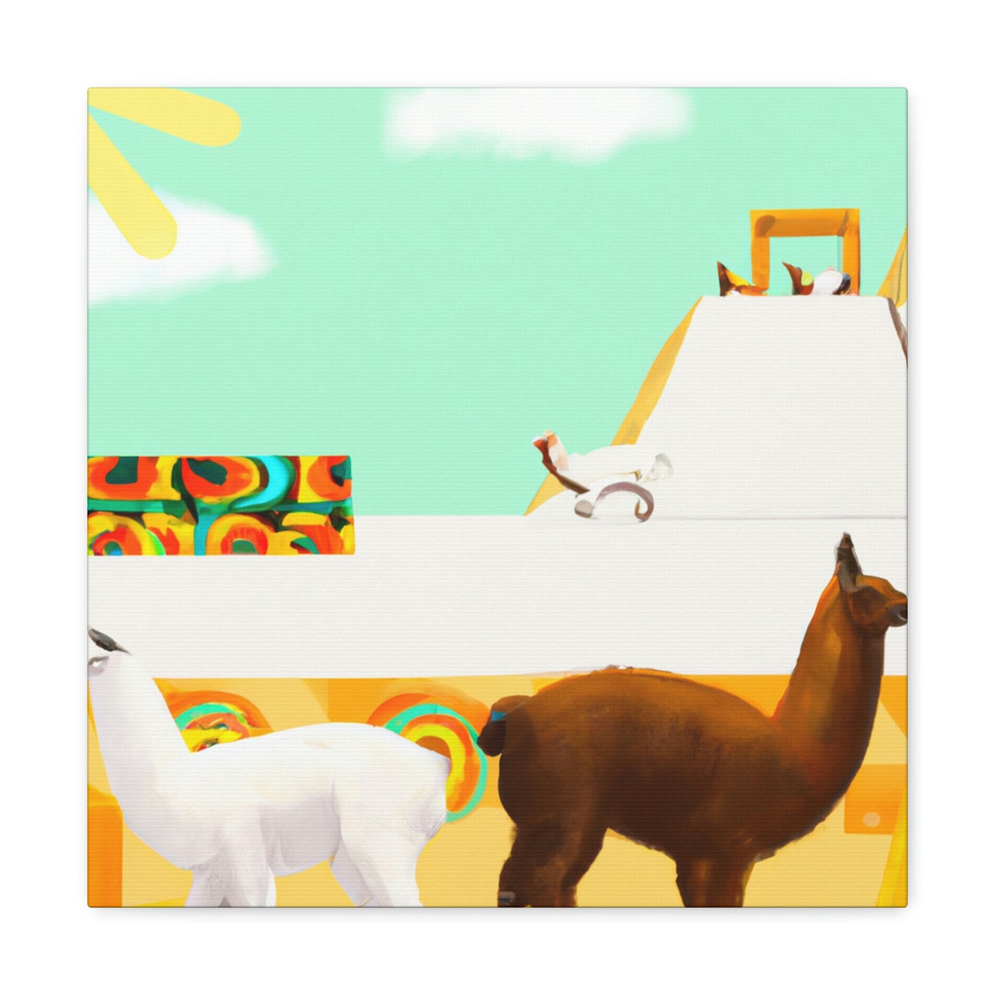 Llama in Art Deco - Canvas