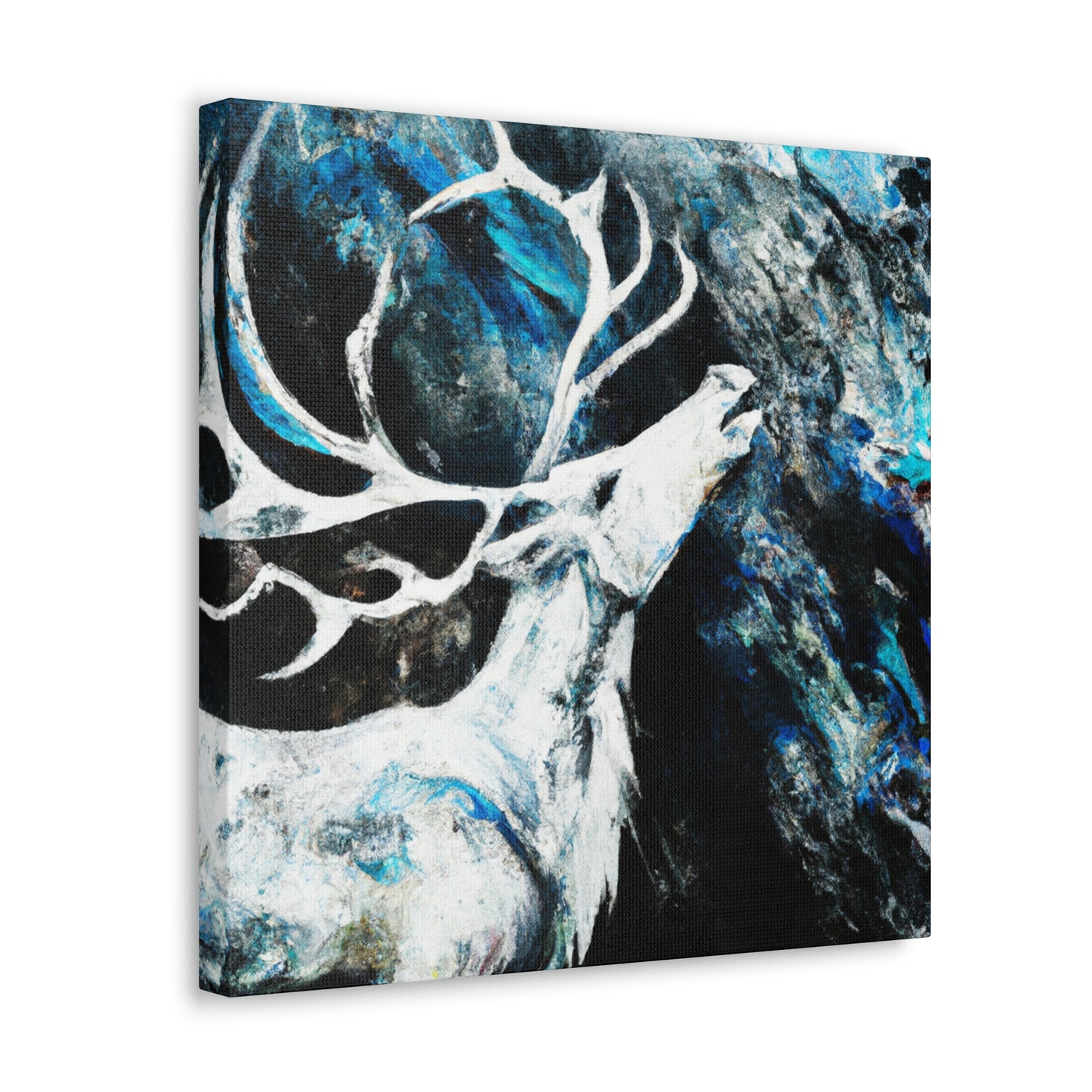 "Reindeer Abstract Expression" - Canvas