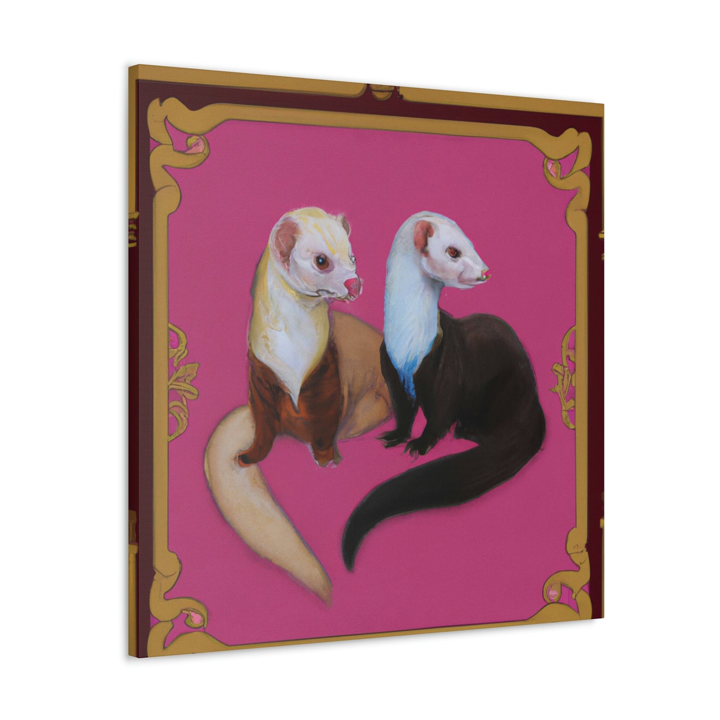 Ferrets in Art Deco - Canvas