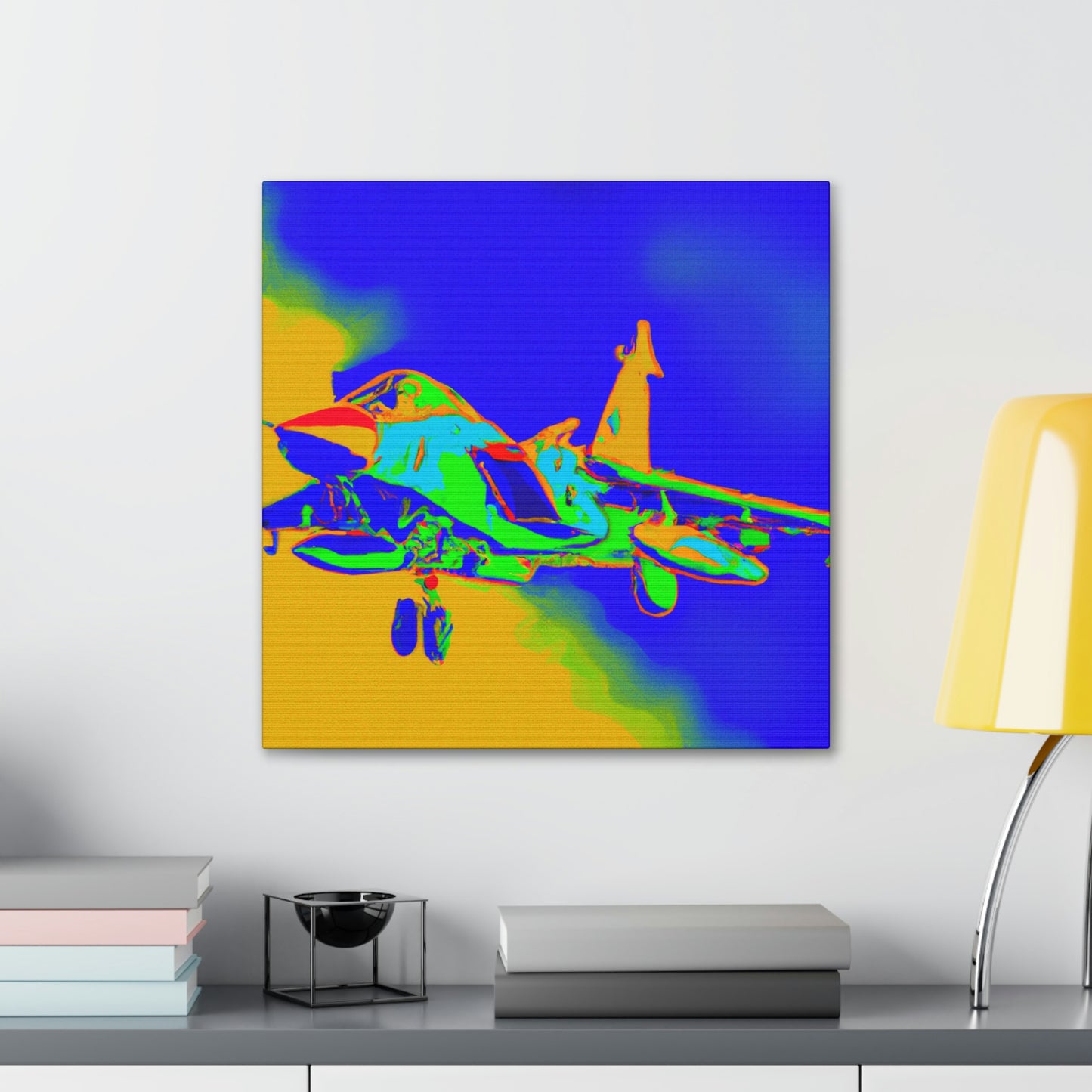 "Supersonic Fauve Fighter" - Canvas