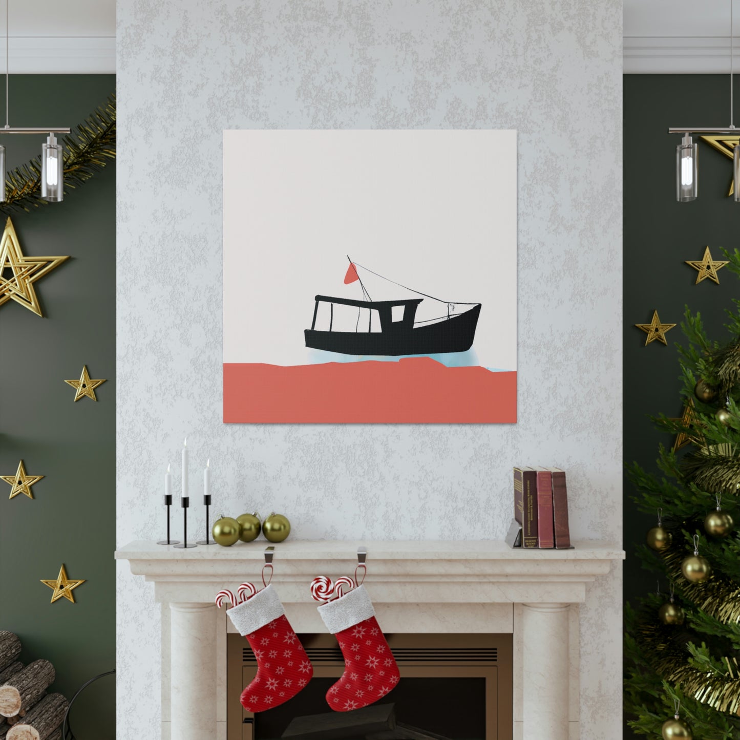 Fishing Boat Minimalism - Canvas