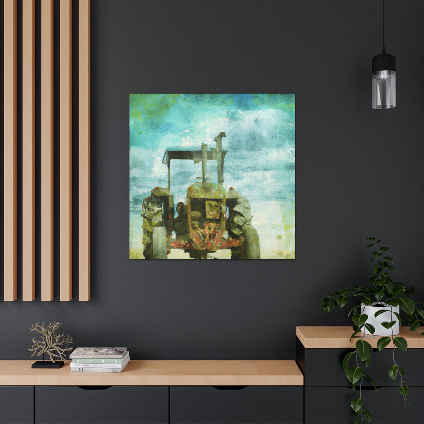 "Tractor in Surrealism" - Canvas