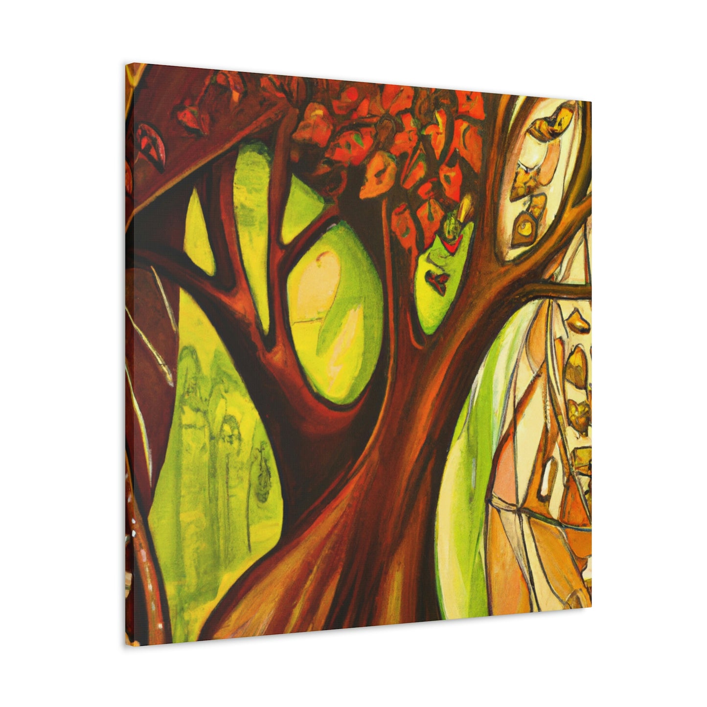 Leafy Splendor Abstract - Canvas