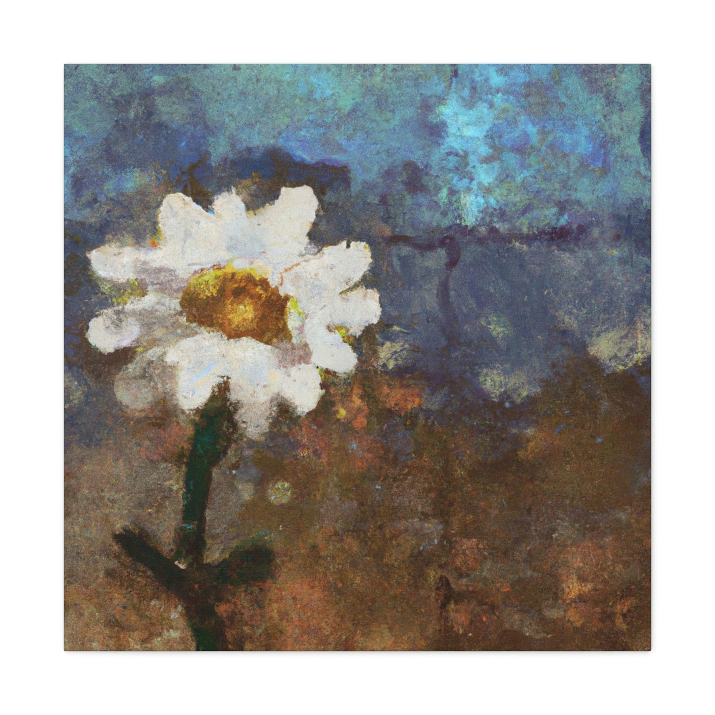 Daisy in Digital Bloom - Canvas