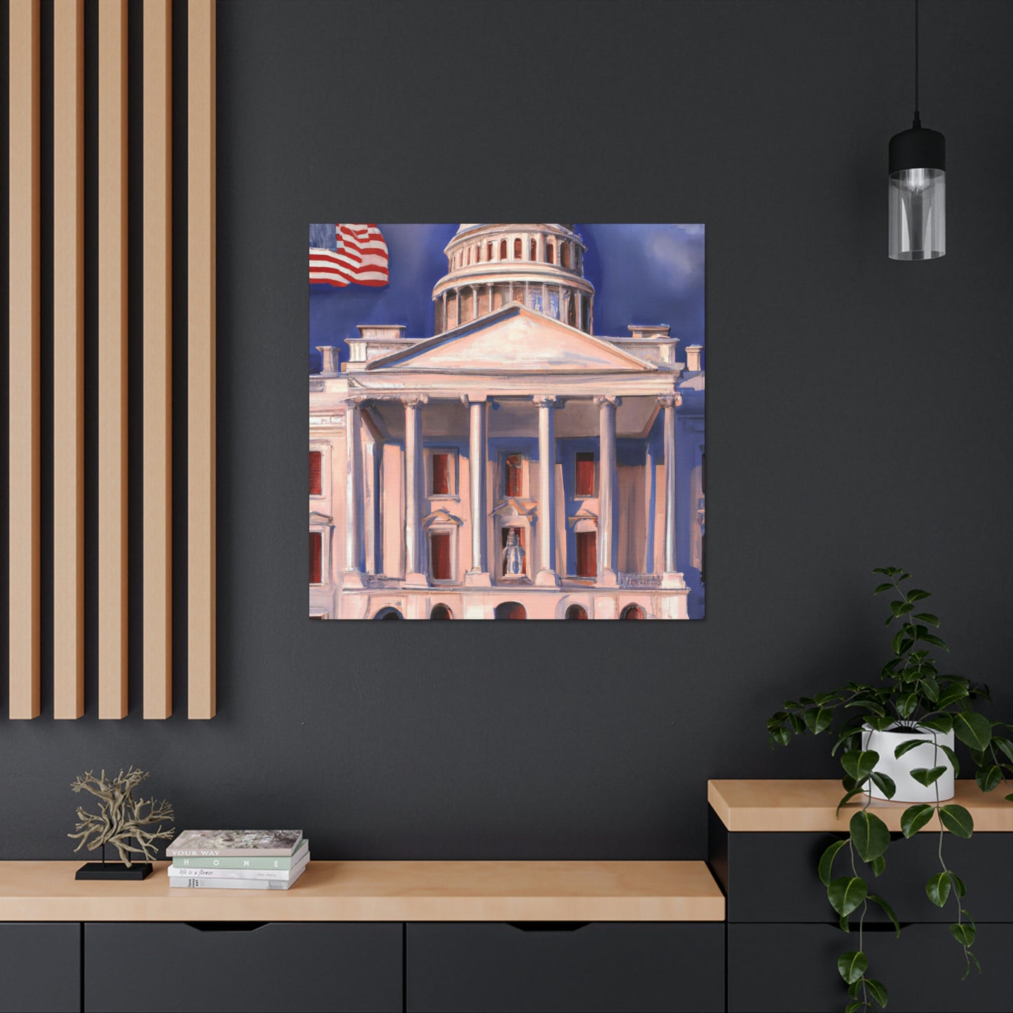 The White House Icon - Canvas