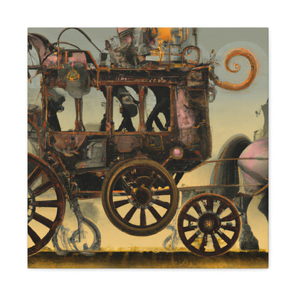 "Steam Horse-Drawn Carriage" - Canvas