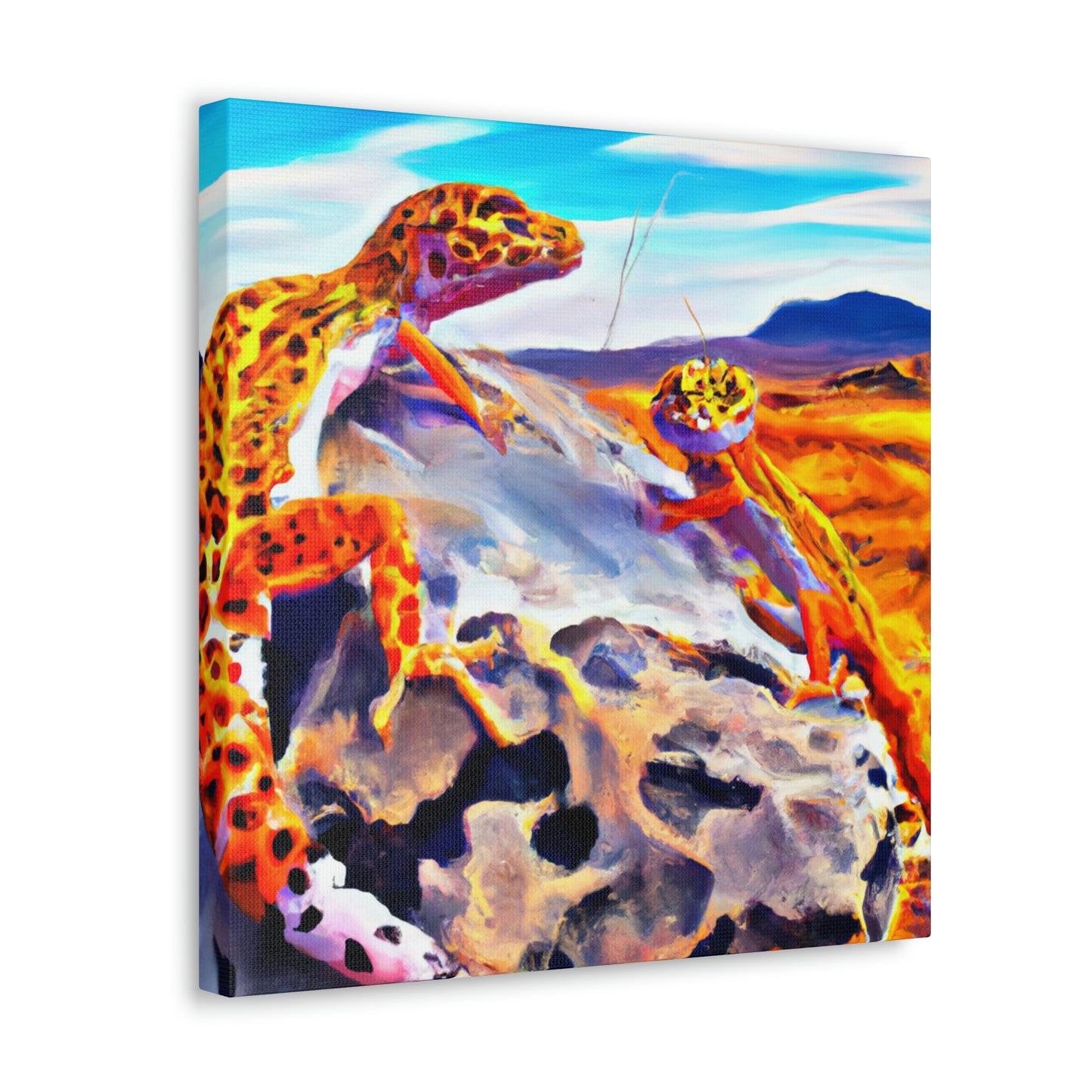 Leopard Gecko Expressionism - Canvas