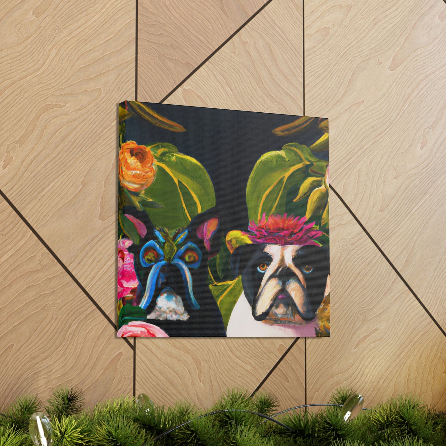 English Bulldog Triumphant - Canvas