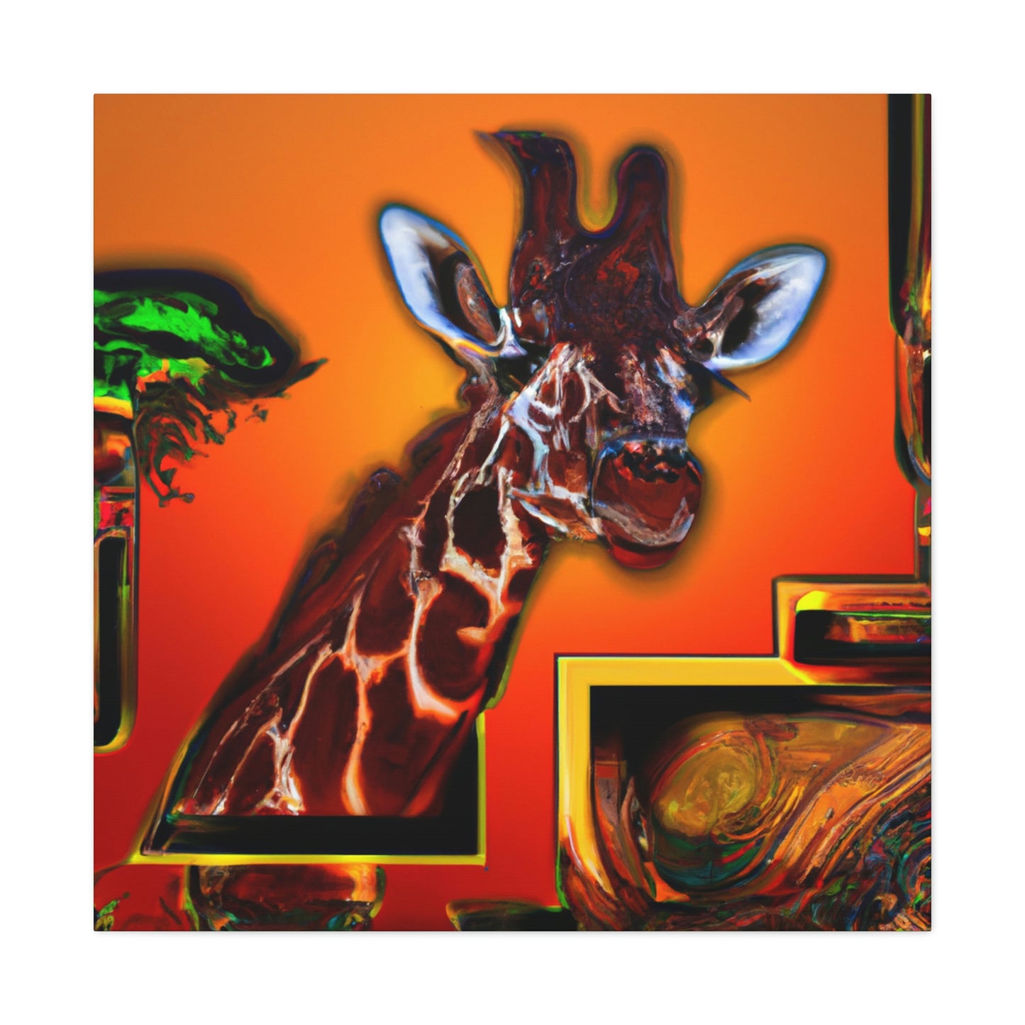 Giraffe in Art Deco - Canvas