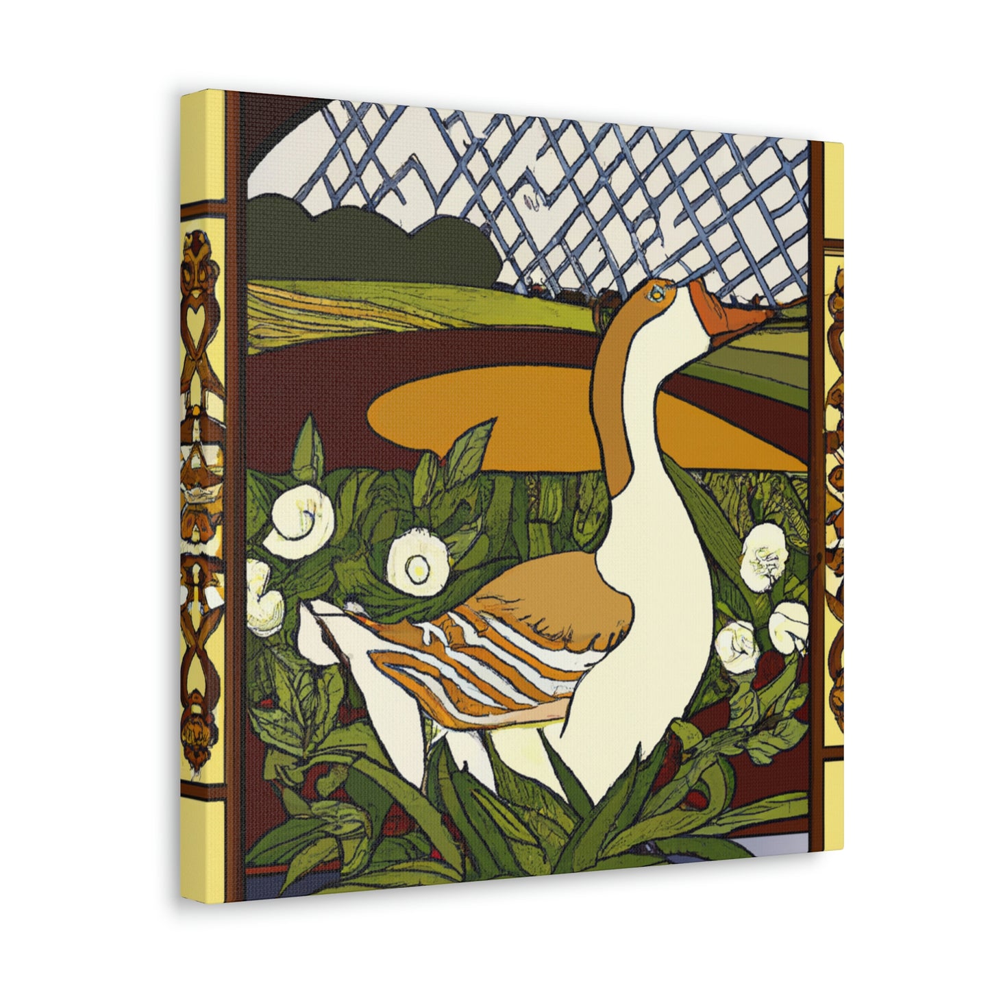 "Goose in Art Nouveau" - Canvas