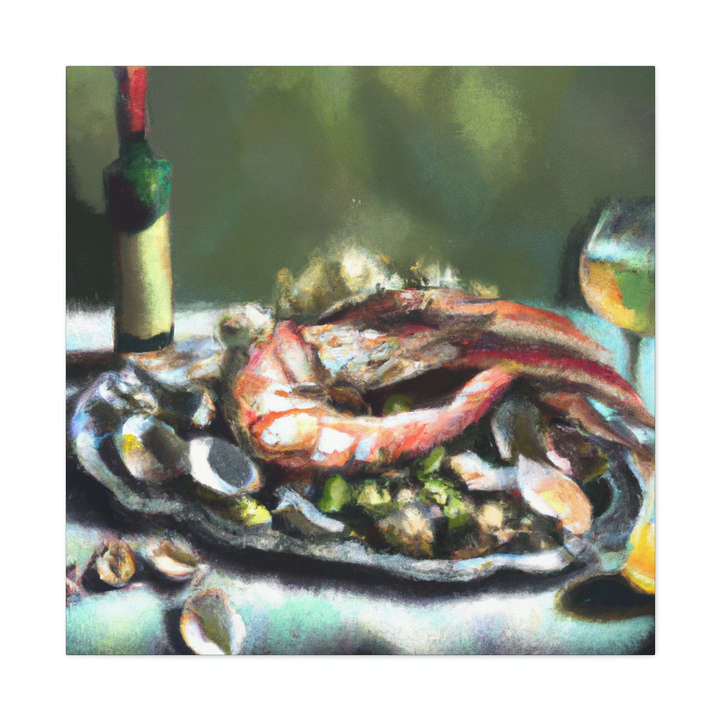 Seafood Through Abstract - Canvas