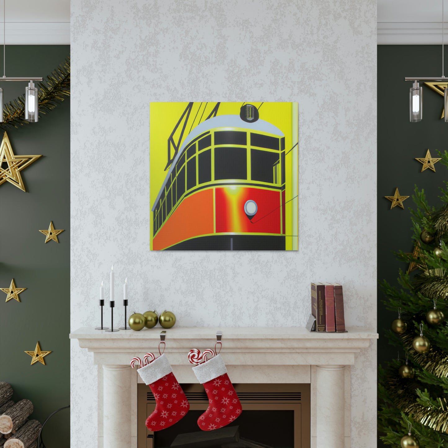 "Electric Tram Ablaze" - Canvas