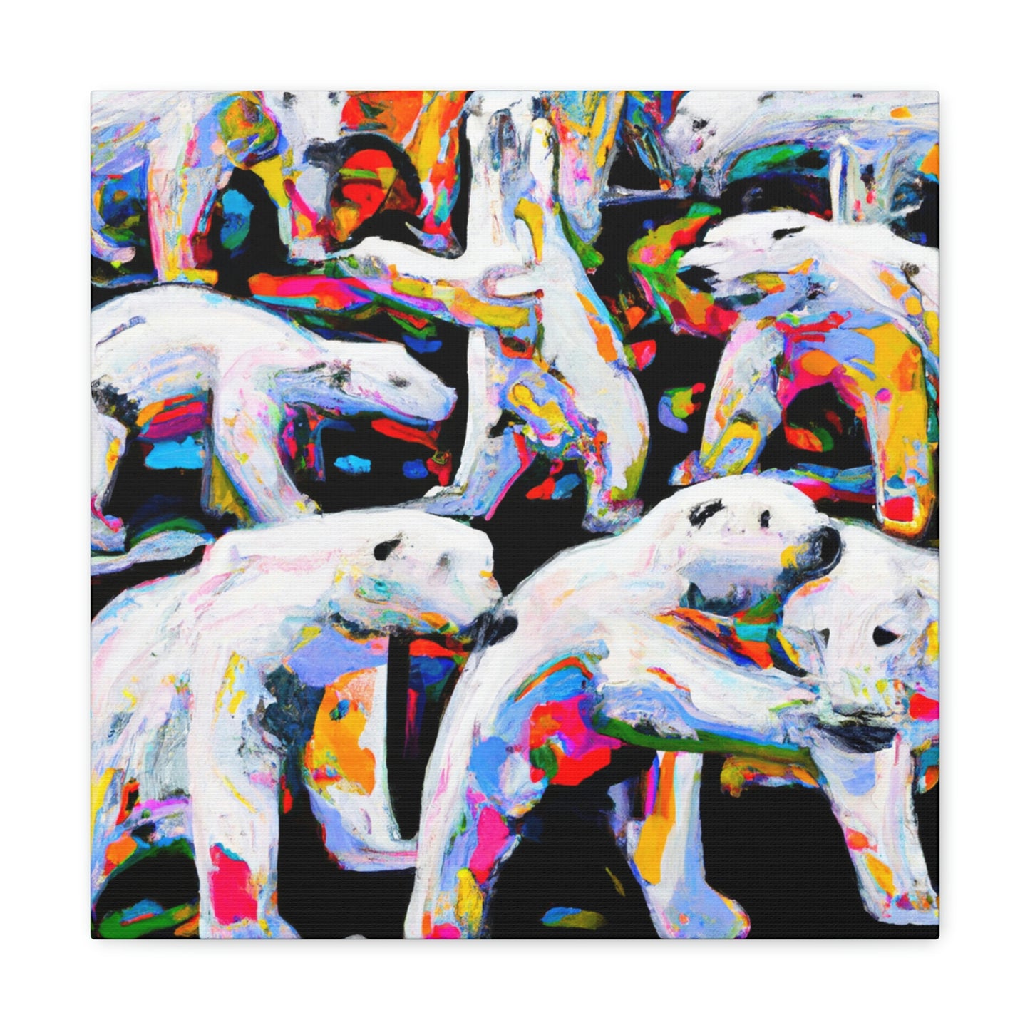 Polar Bears Snowdrifts - Canvas