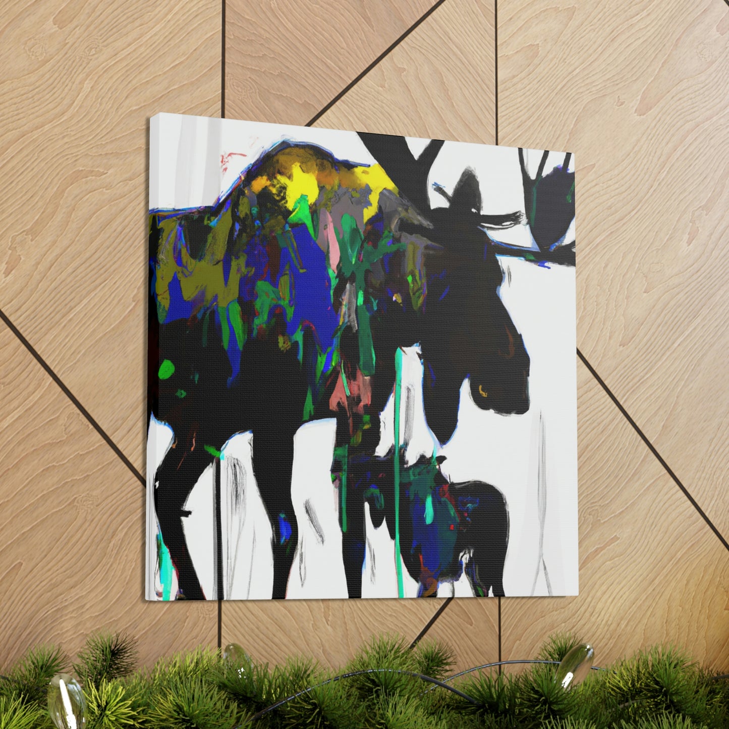 "Elk Amongst Mountains" - Canvas