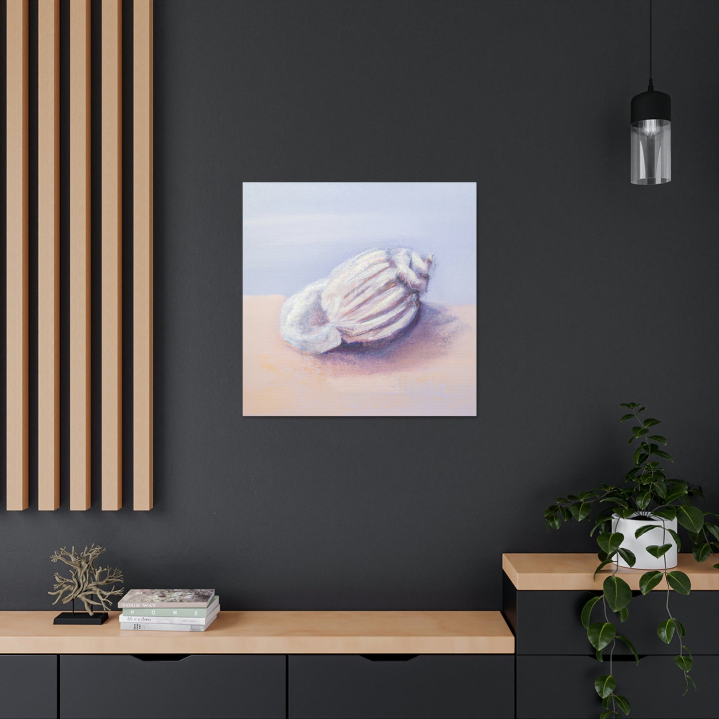 "Seashell in Moonlight" - Canvas