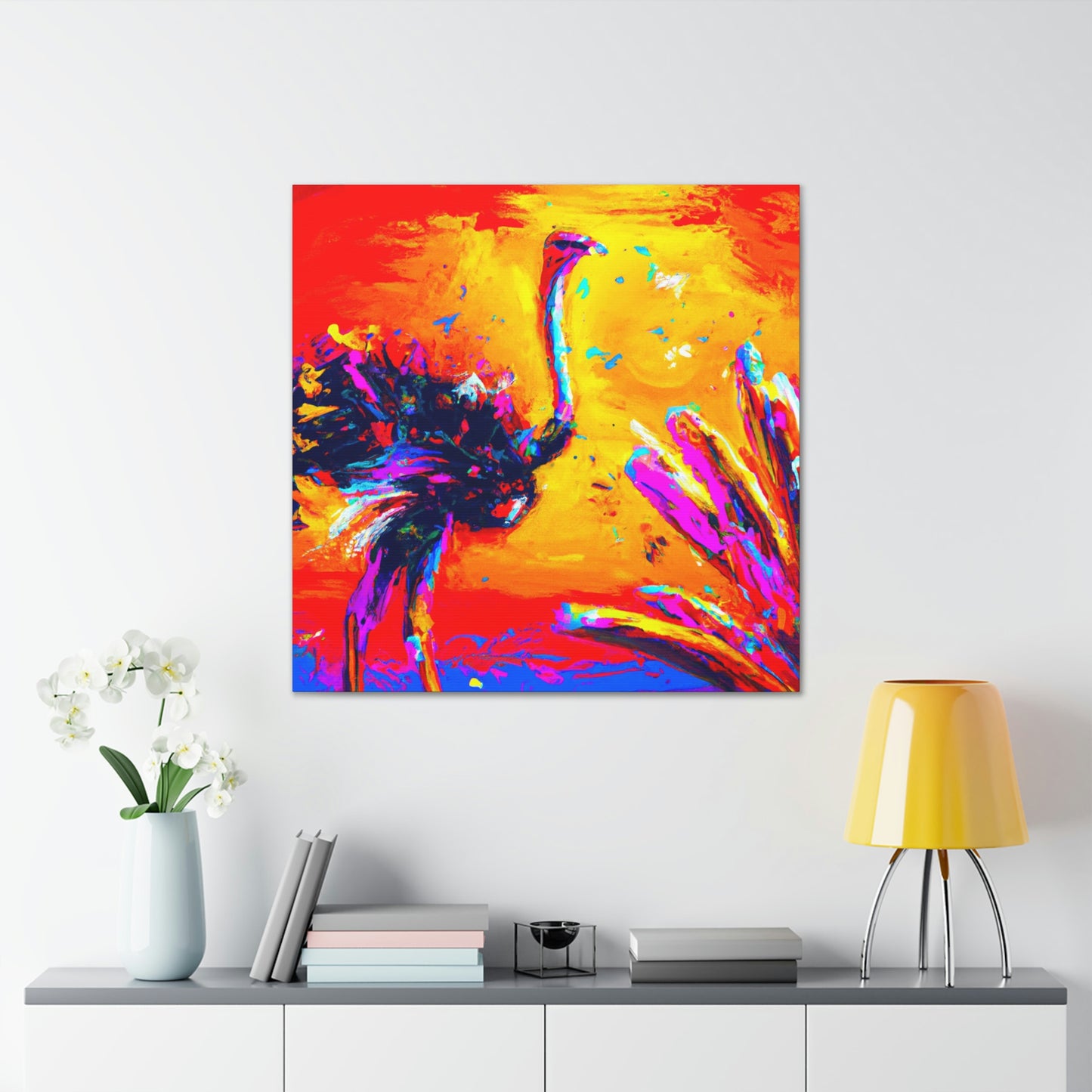 Ostrich in Abstraction - Canvas