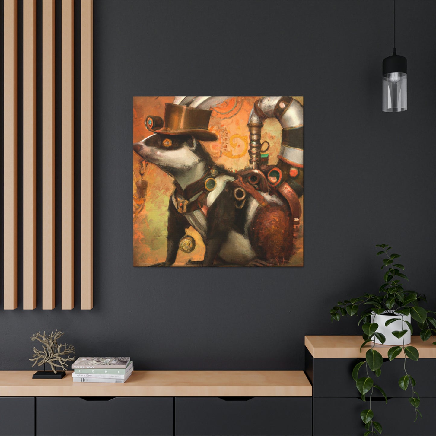 Skunk In Steam-Time - Canvas