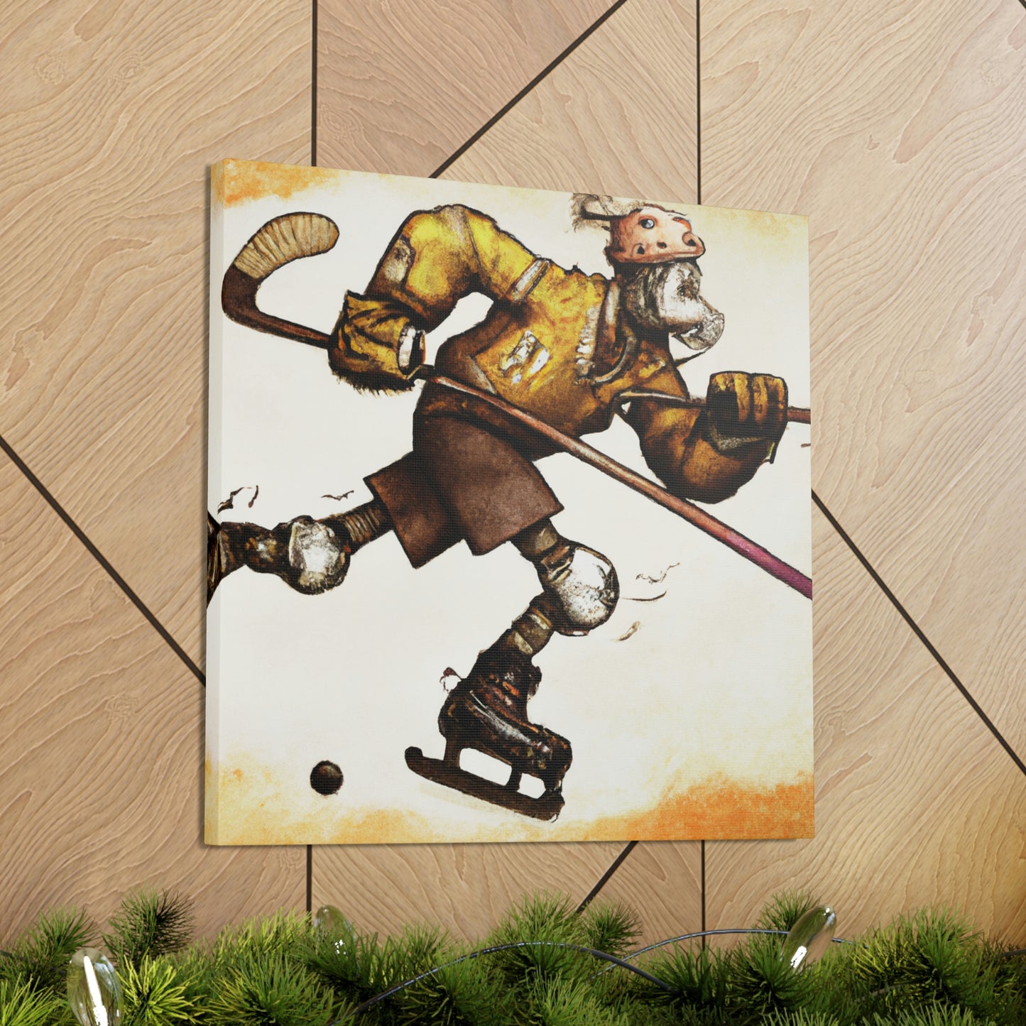 Hockey on Gears Wheels - Canvas