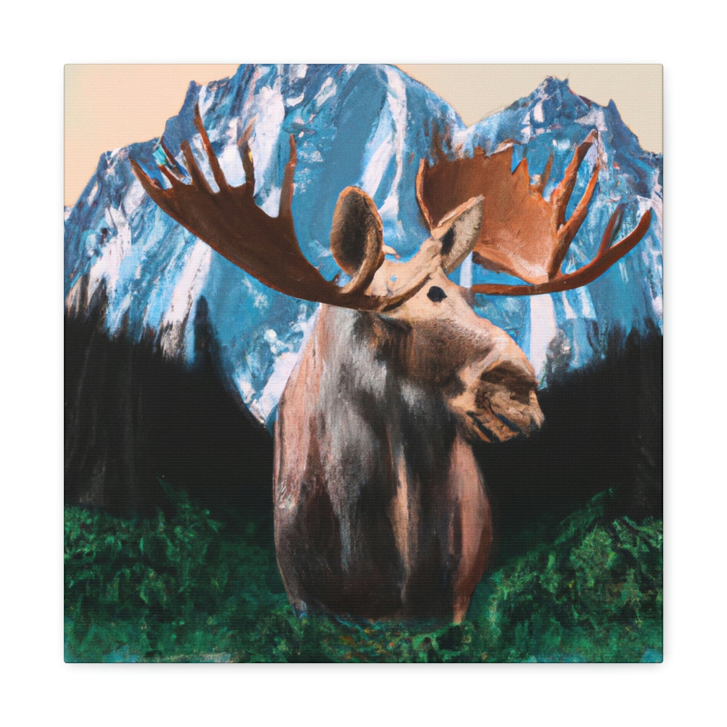 Moose in Baroque Splendor - Canvas