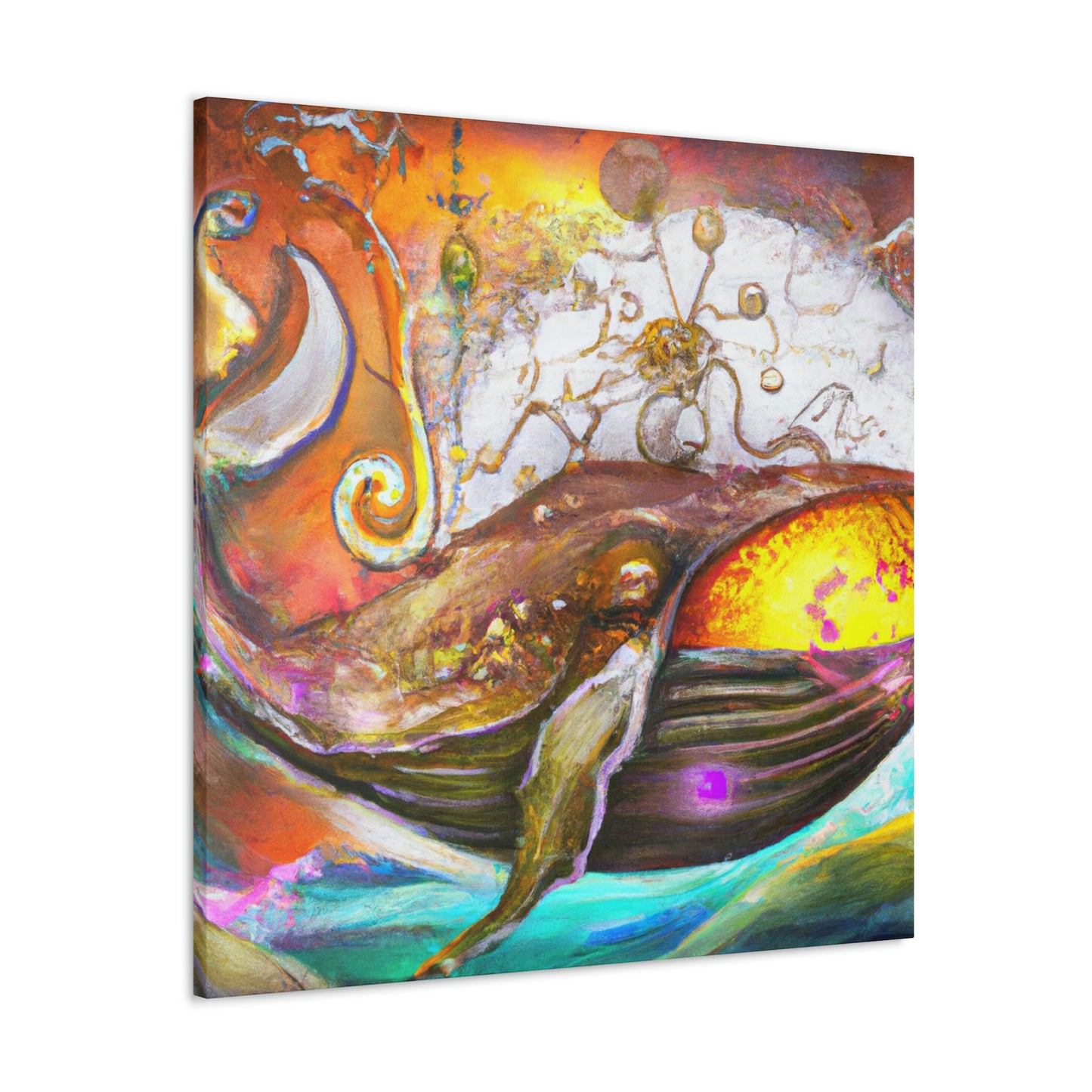 "Whale in Steampunk World" - Canvas