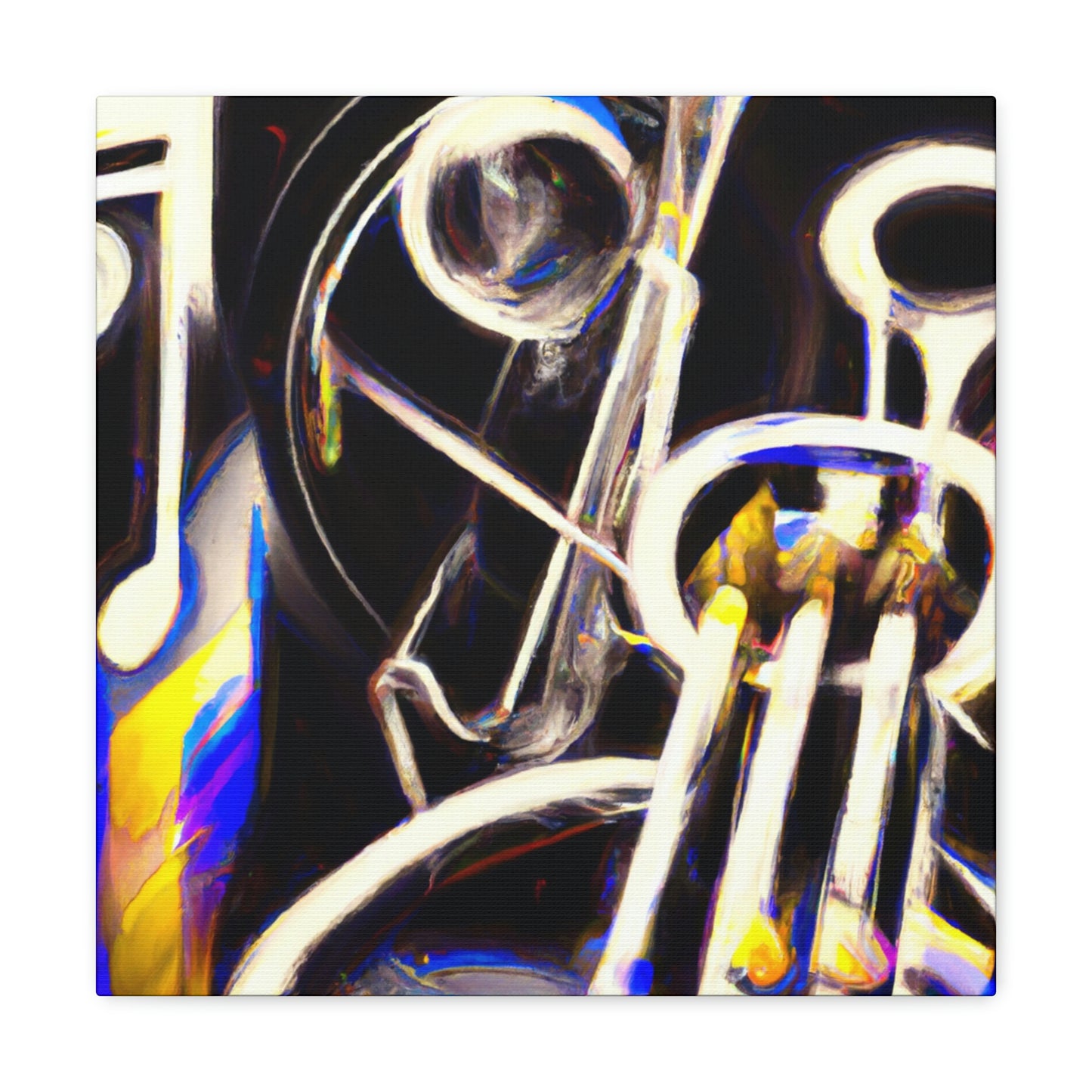 Trombone Abstract Expressionism - Canvas