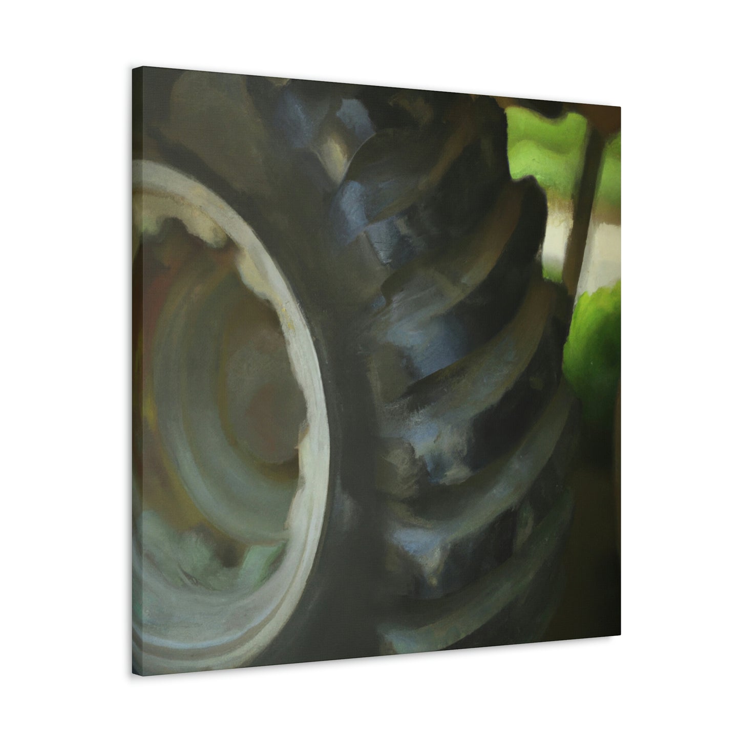 "Tractor Tire Reflection" - Canvas