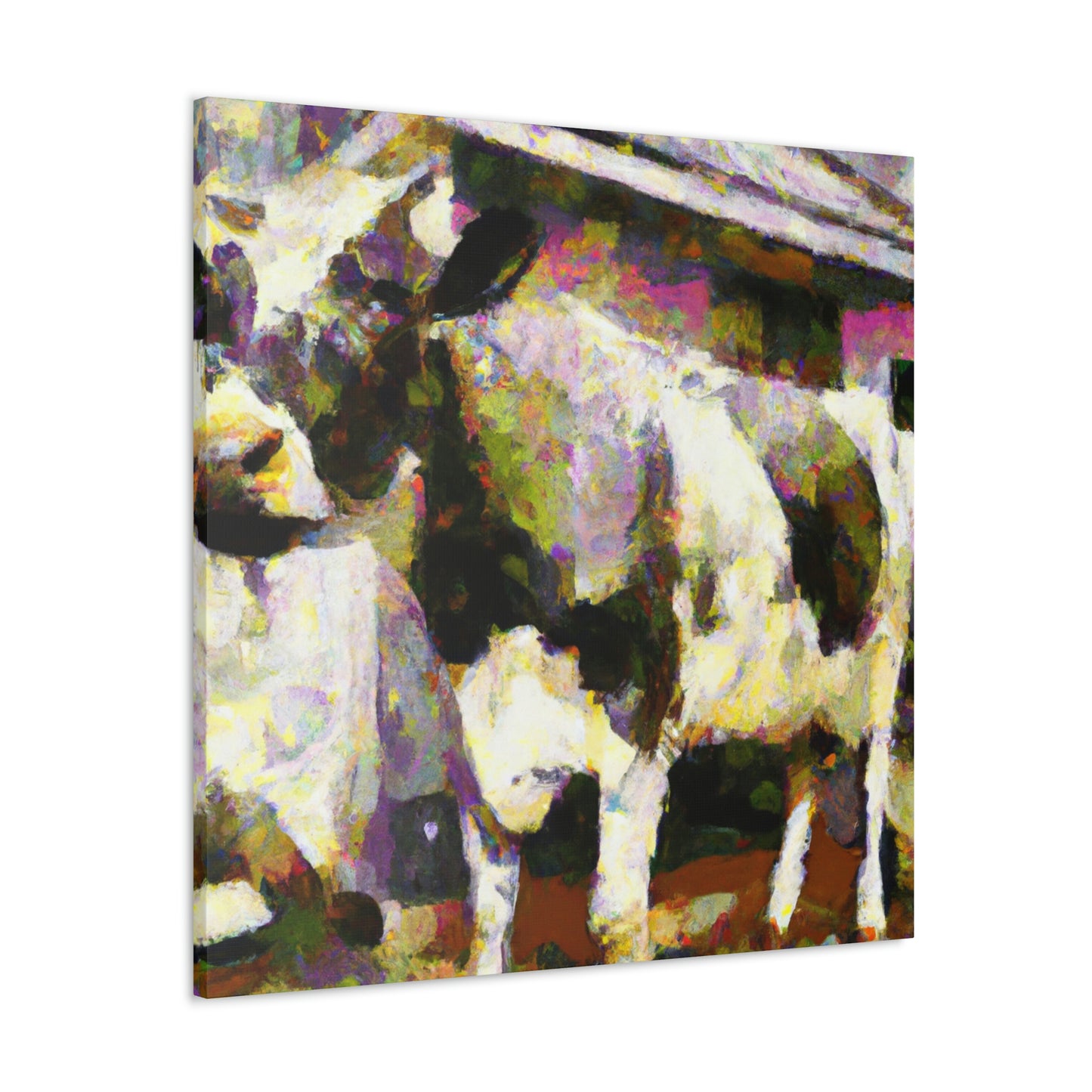 Milking a Countryside Cow - Canvas