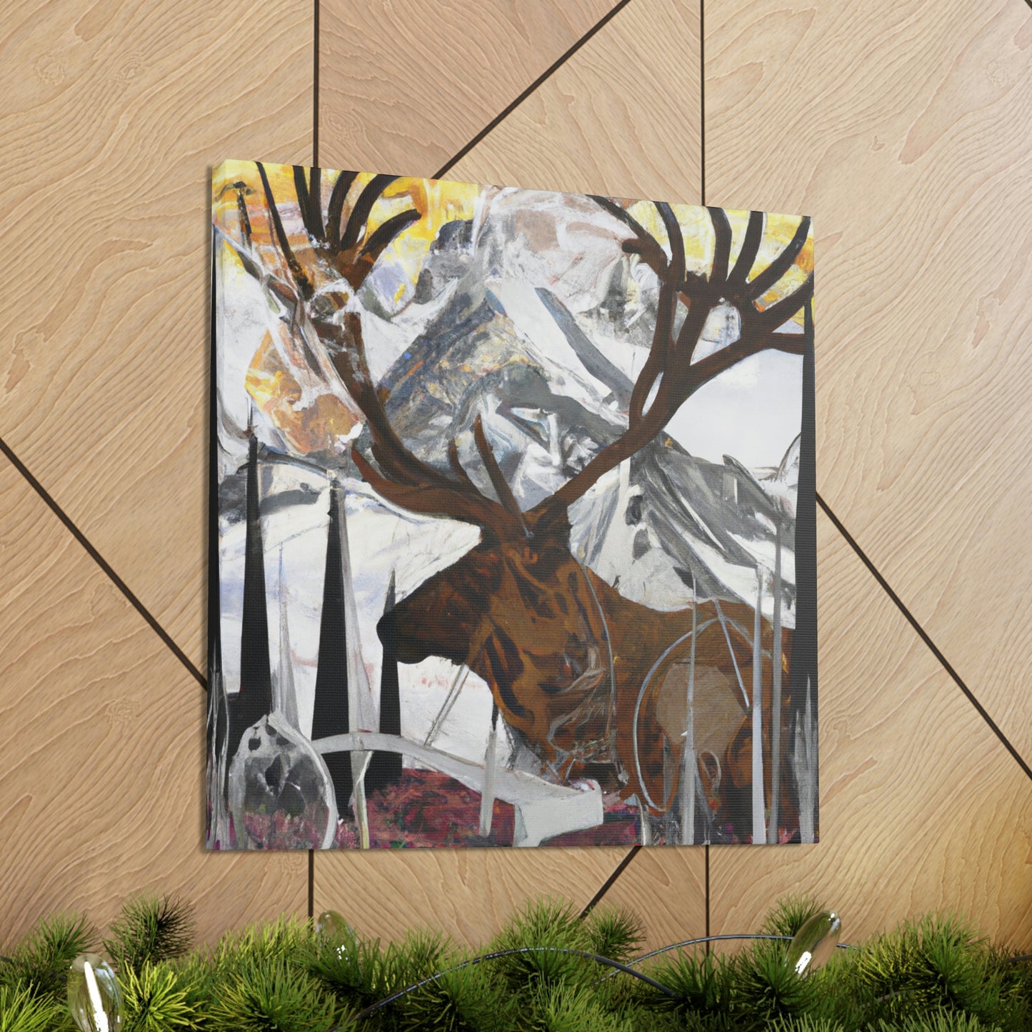 Elk of Art Deco - Canvas