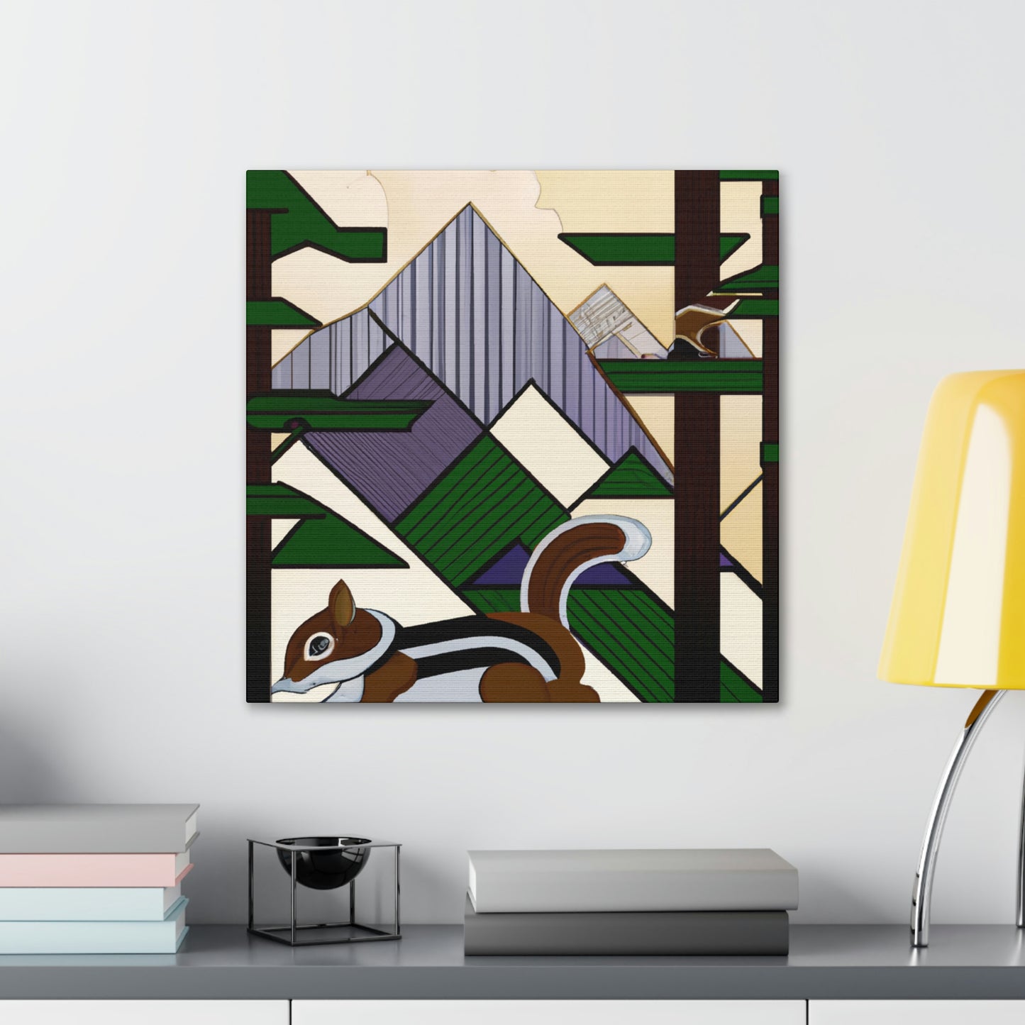 "Chipmunk Deco Dance" - Canvas