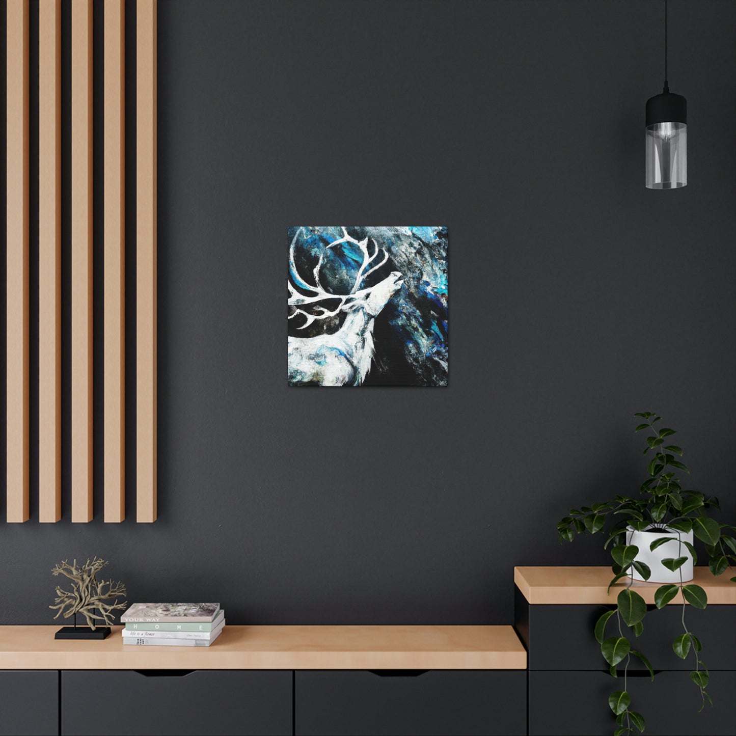 "Reindeer Abstract Expression" - Canvas