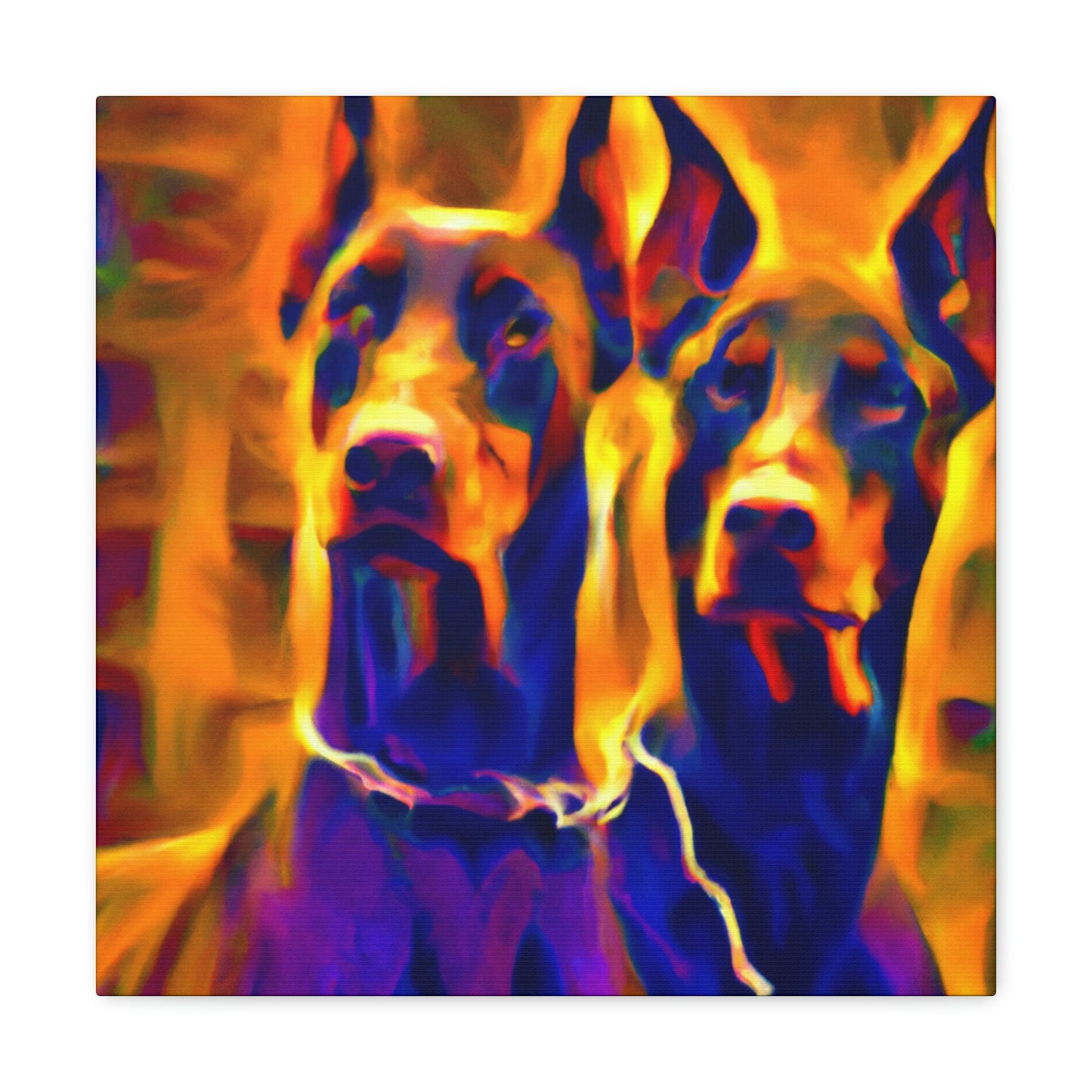 "Loyal Doberman Dreams" - Canvas