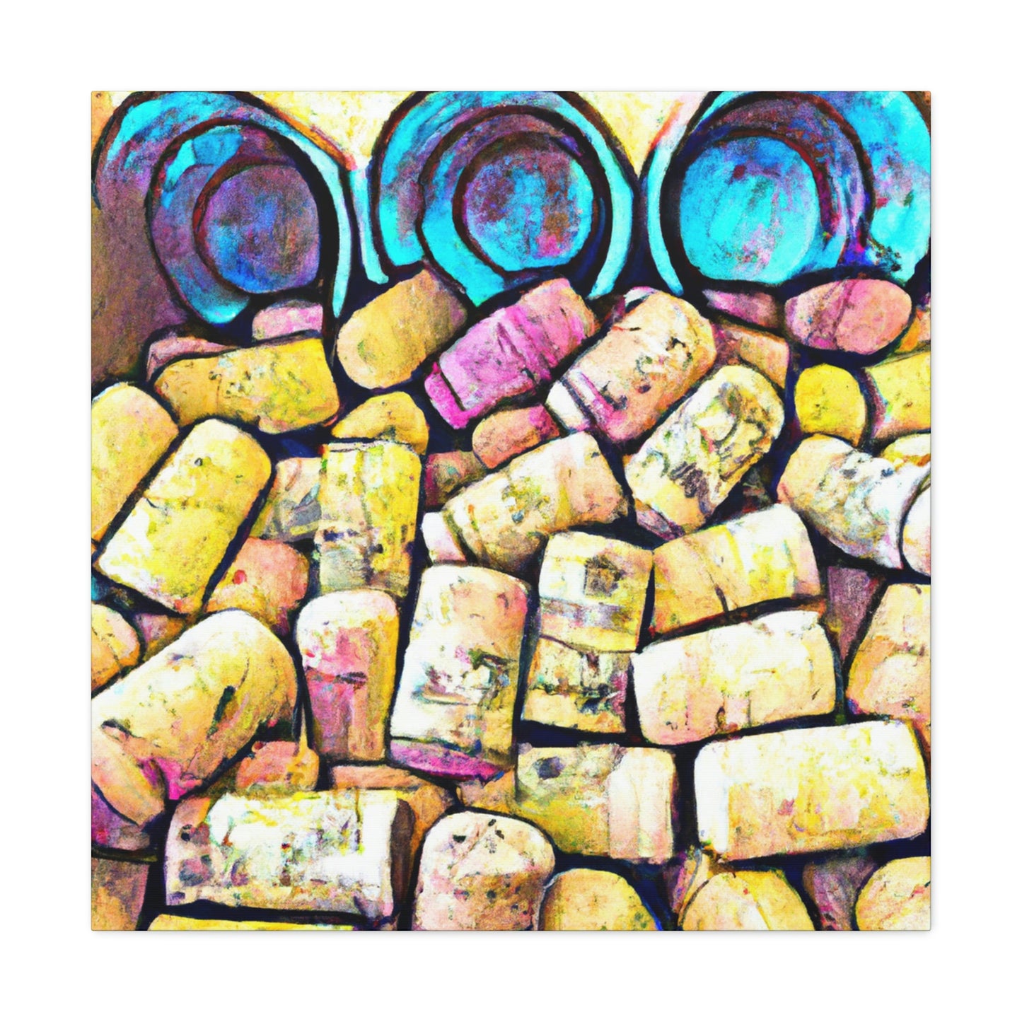 "Corks in a Bottle" - Canvas