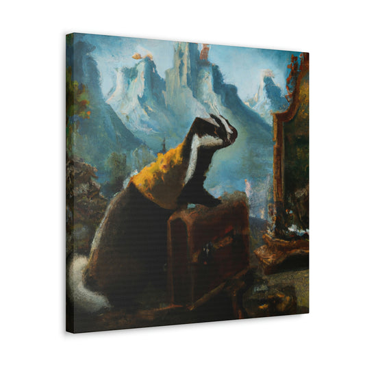 Badger in Steampunk World - Canvas