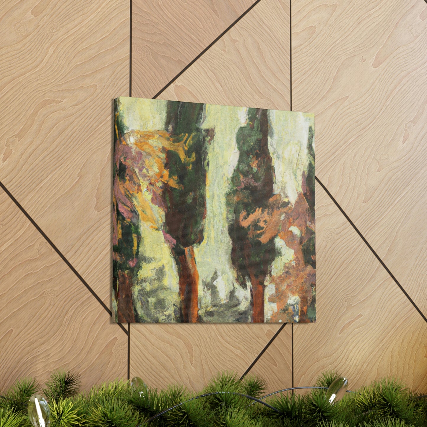 Cypress Tree Expressionism - Canvas