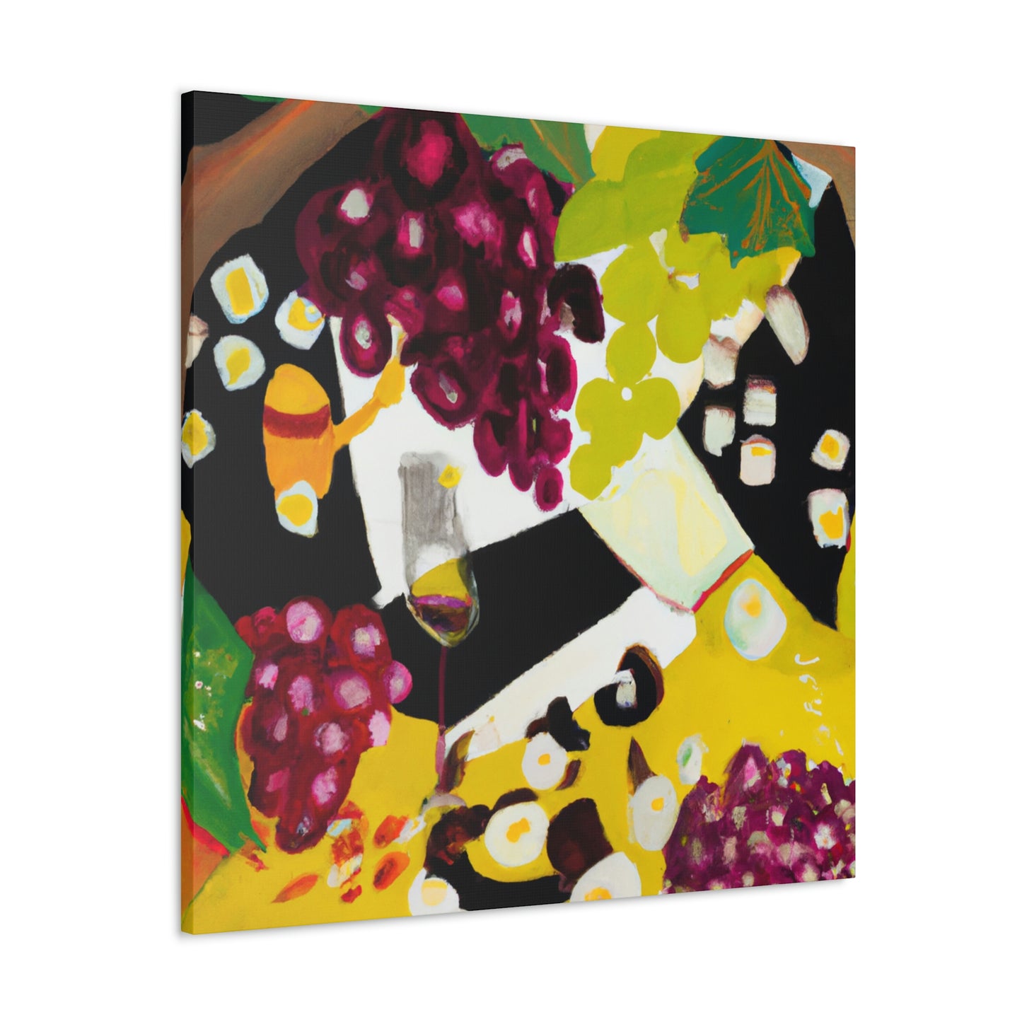 Cheese and Grapes Abstraction - Canvas