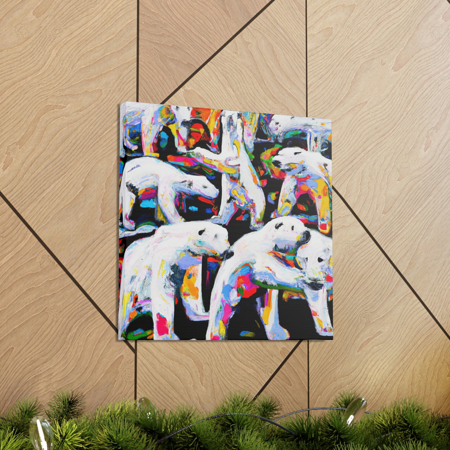 Polar Bears Snowdrifts - Canvas