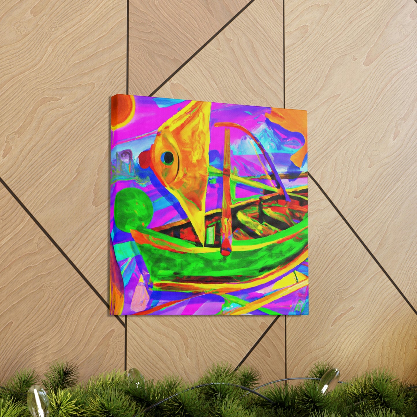 Fishing Boat Adrift. - Canvas