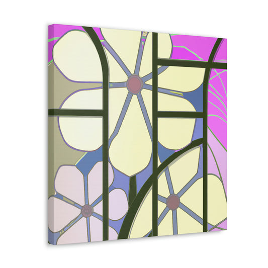 "Eye-Catching Deco Dogwood" - Canvas