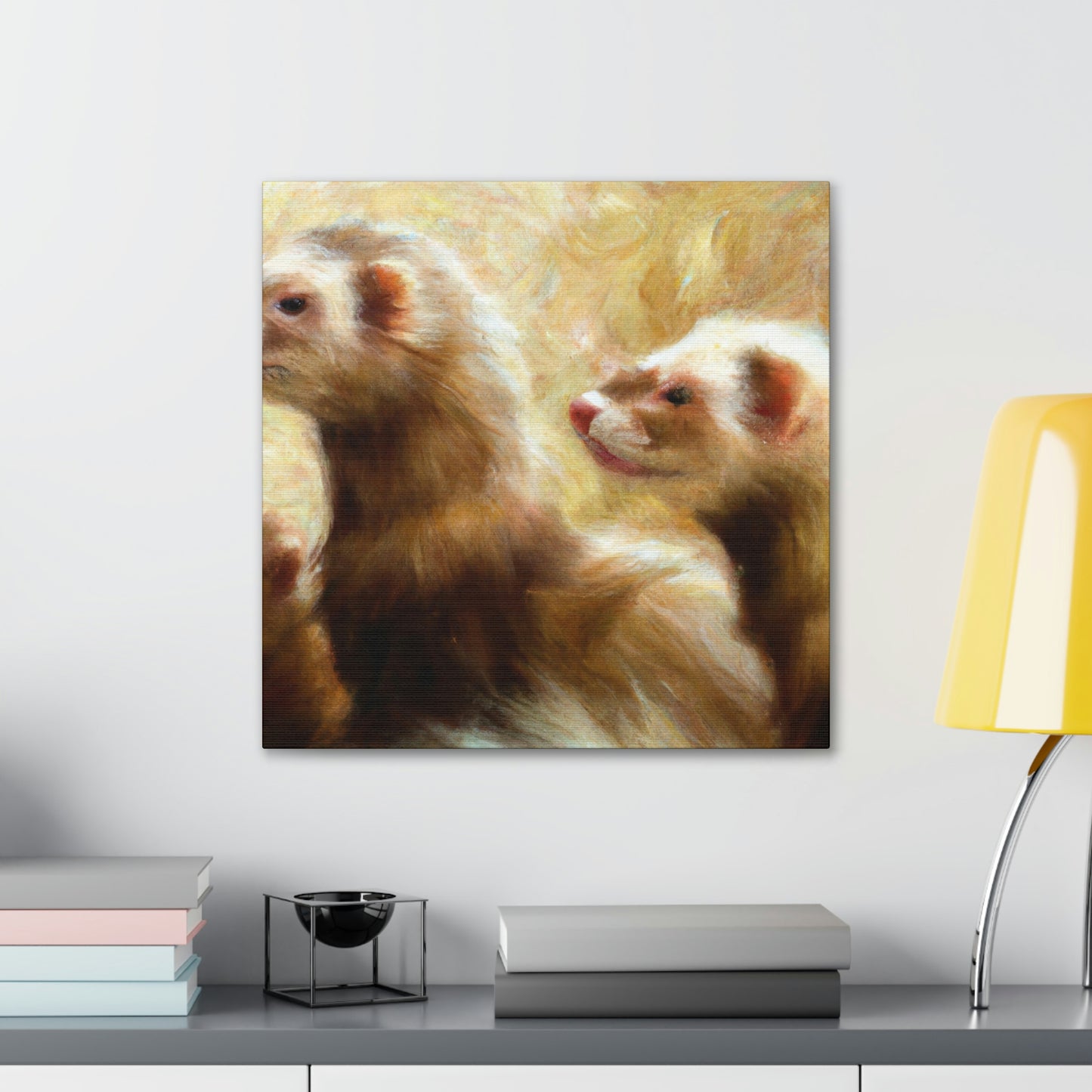 Ferrets in Impressionism - Canvas