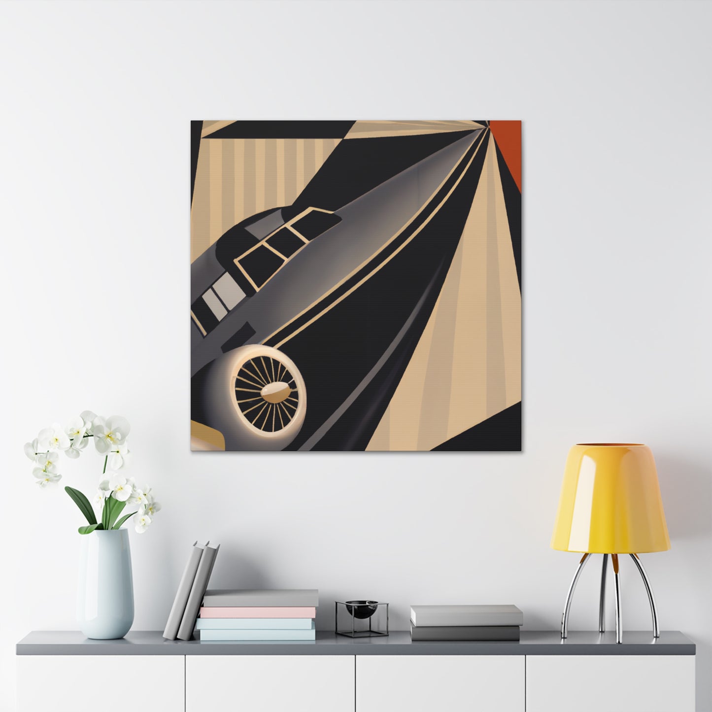 "Vintage Airplane Soaring" - Canvas