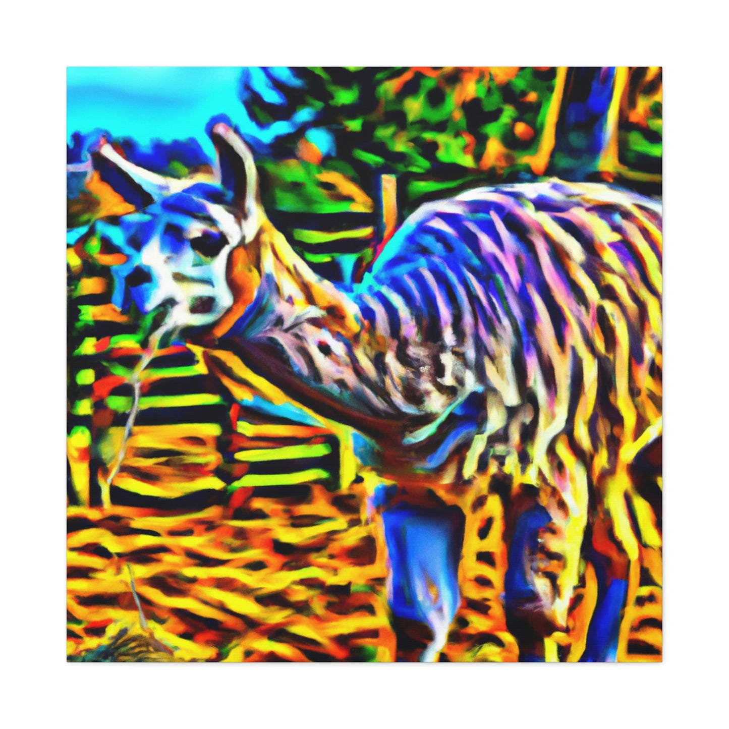 Llama at Sunrise - Canvas