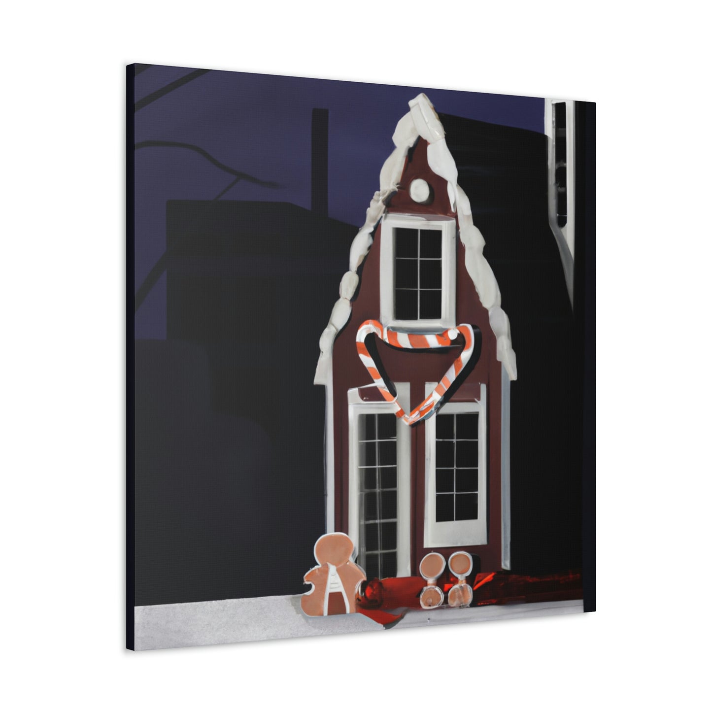 "Gingerbread Dream House" - Canvas