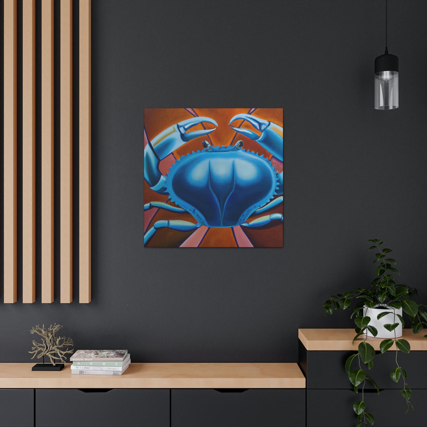 "Crab in Art Deco" - Canvas